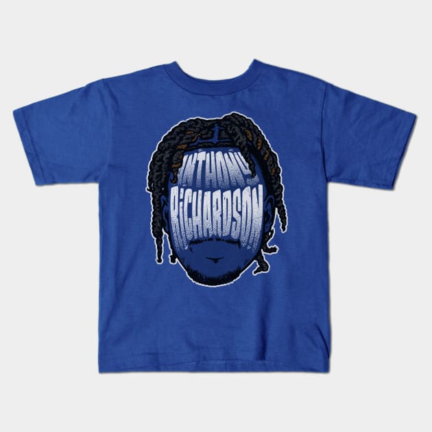 Anthony Richardson Indianapolis Player Silhouette Kids T-Shirt by danlintonpro
